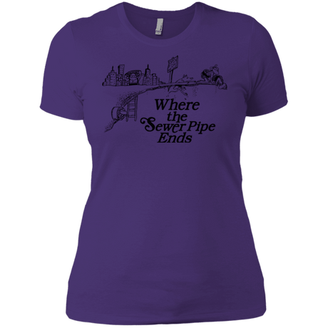 T-Shirts Purple / X-Small Where the Sewer Pipe Ends Women's Premium T-Shirt