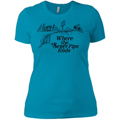 T-Shirts Turquoise / X-Small Where the Sewer Pipe Ends Women's Premium T-Shirt