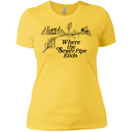 T-Shirts Vibrant Yellow / X-Small Where the Sewer Pipe Ends Women's Premium T-Shirt