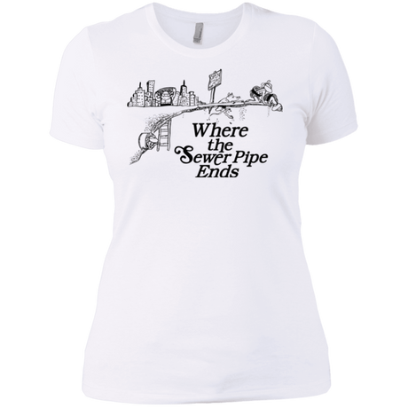 T-Shirts White / X-Small Where the Sewer Pipe Ends Women's Premium T-Shirt