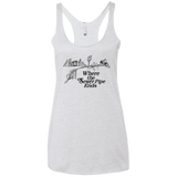 T-Shirts Heather White / X-Small Where the Sewer Pipe Ends Women's Triblend Racerback Tank