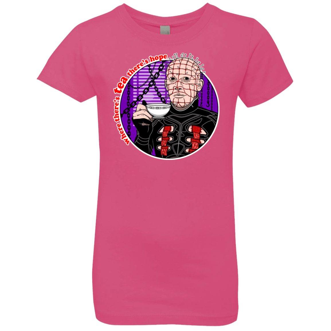 T-Shirts Hot Pink / YXS Where There's Tea Girls Premium T-Shirt