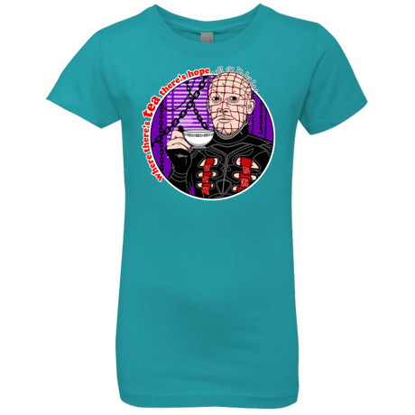 T-Shirts Tahiti Blue / YXS Where There's Tea Girls Premium T-Shirt