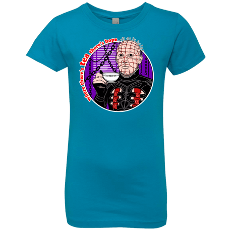 T-Shirts Turquoise / YXS Where There's Tea Girls Premium T-Shirt