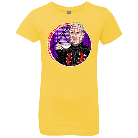 T-Shirts Vibrant Yellow / YXS Where There's Tea Girls Premium T-Shirt