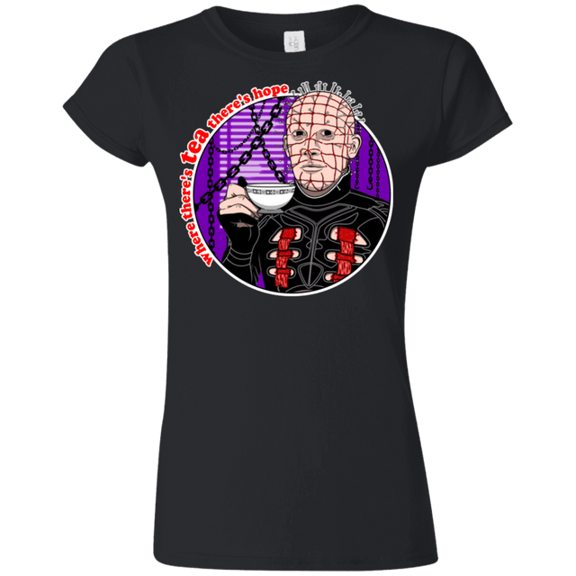 T-Shirts Black / S Where There's Tea Junior Slimmer-Fit T-Shirt