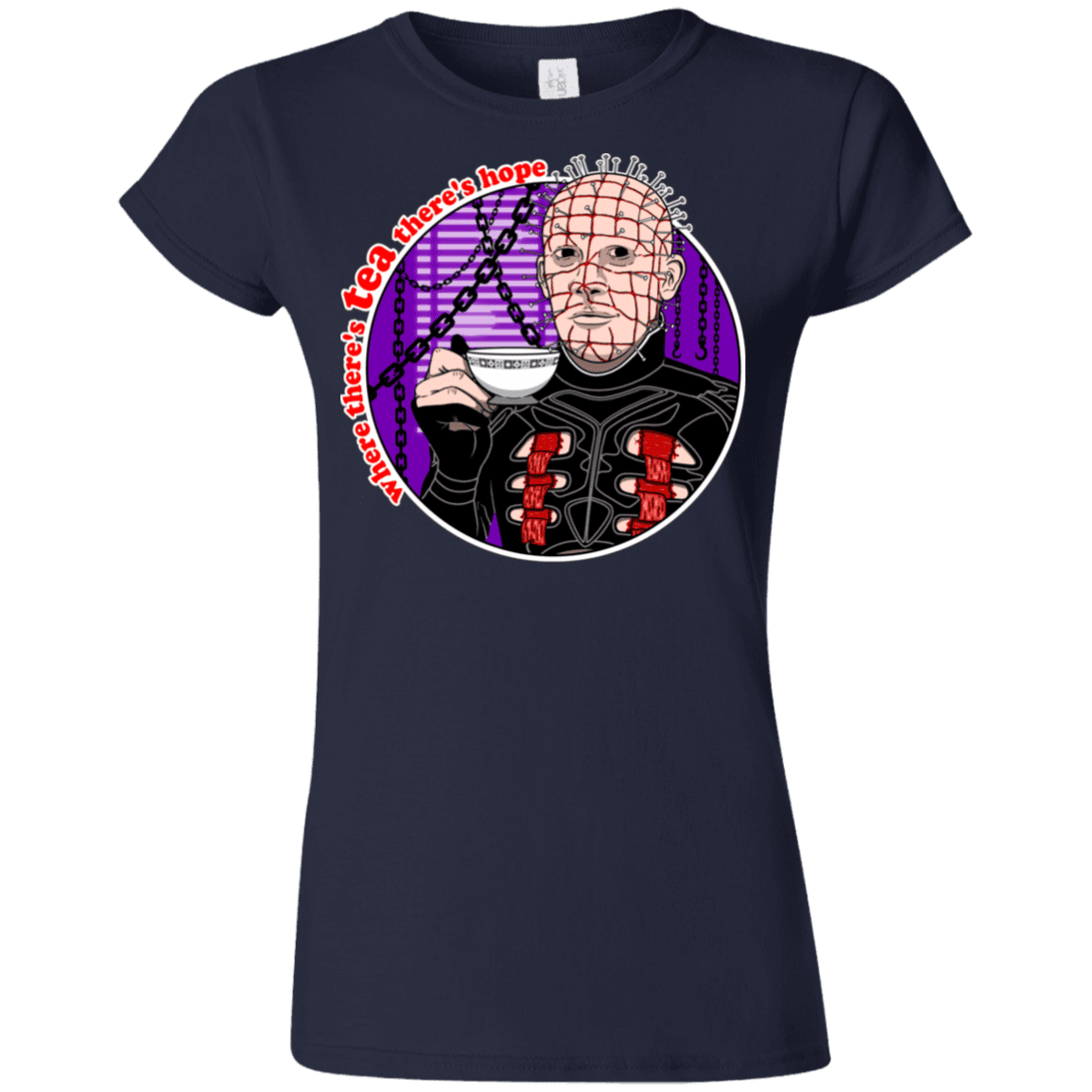 T-Shirts Navy / S Where There's Tea Junior Slimmer-Fit T-Shirt