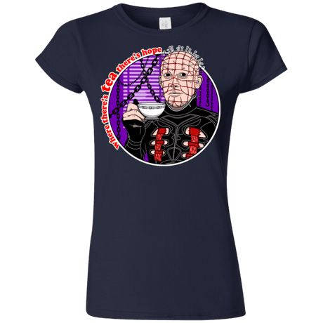 T-Shirts Navy / S Where There's Tea Junior Slimmer-Fit T-Shirt