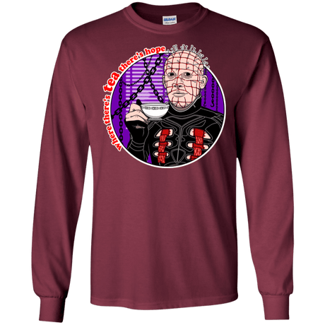 T-Shirts Maroon / S Where There's Tea Men's Long Sleeve T-Shirt