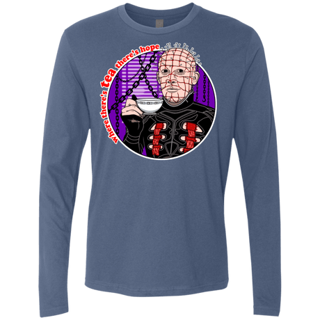 T-Shirts Indigo / S Where There's Tea Men's Premium Long Sleeve