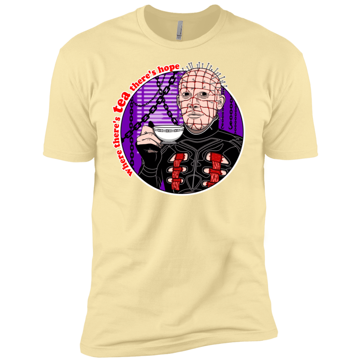 T-Shirts Banana Cream / X-Small Where There's Tea Men's Premium T-Shirt