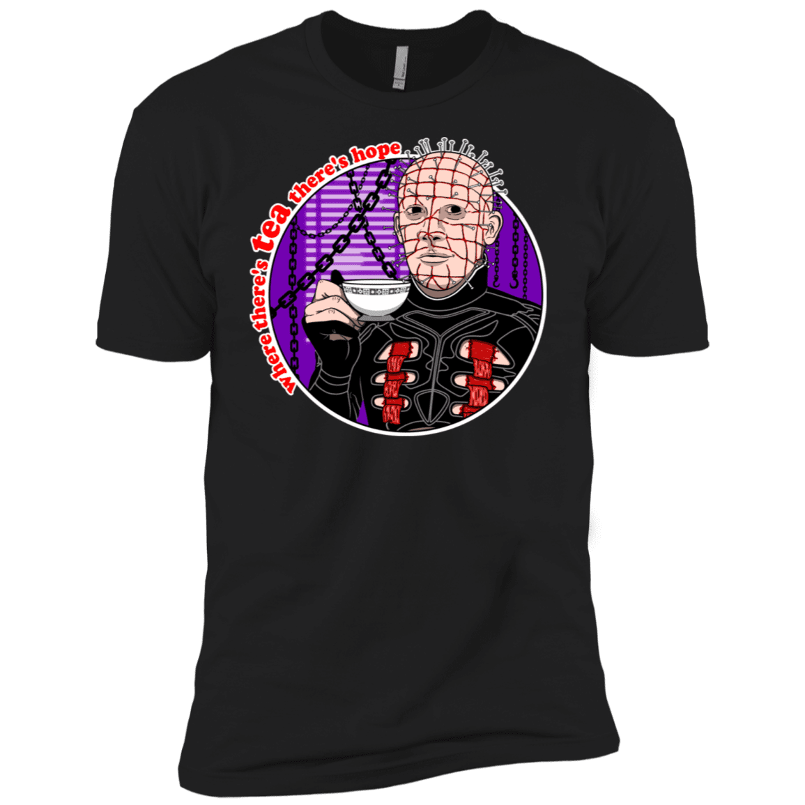 T-Shirts Black / X-Small Where There's Tea Men's Premium T-Shirt