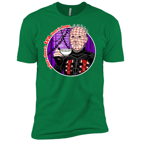 T-Shirts Kelly Green / X-Small Where There's Tea Men's Premium T-Shirt