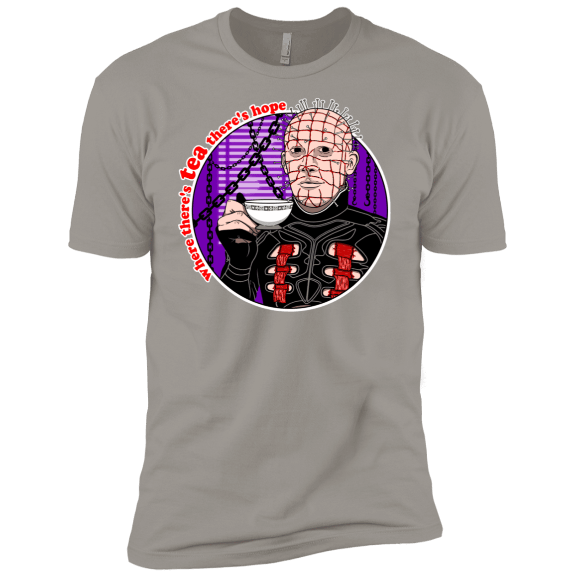 T-Shirts Light Grey / X-Small Where There's Tea Men's Premium T-Shirt