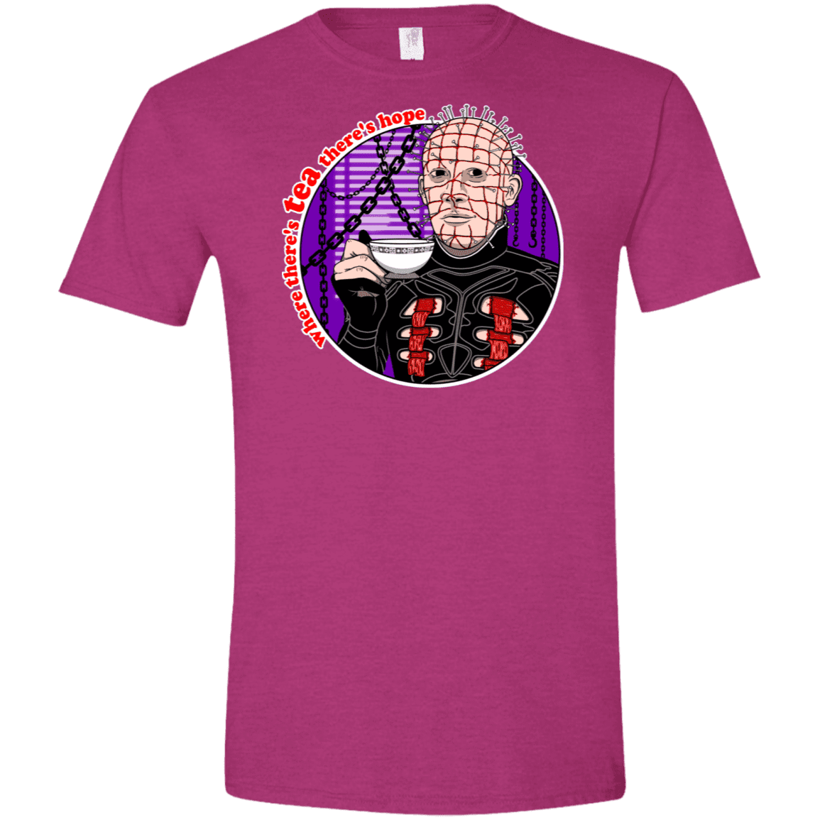 T-Shirts Antique Heliconia / S Where There's Tea Men's Semi-Fitted Softstyle