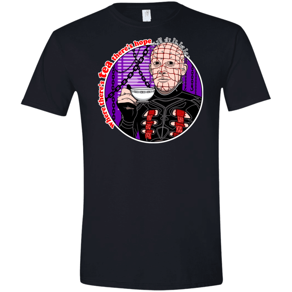 T-Shirts Black / X-Small Where There's Tea Men's Semi-Fitted Softstyle