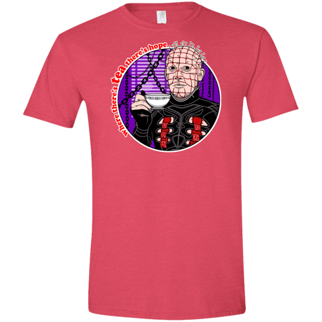 T-Shirts Heather Red / S Where There's Tea Men's Semi-Fitted Softstyle