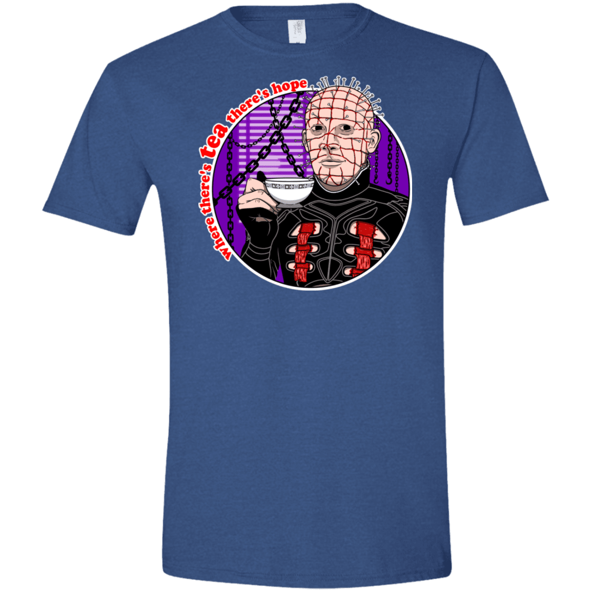 T-Shirts Heather Royal / X-Small Where There's Tea Men's Semi-Fitted Softstyle