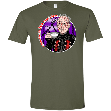 T-Shirts Military Green / S Where There's Tea Men's Semi-Fitted Softstyle
