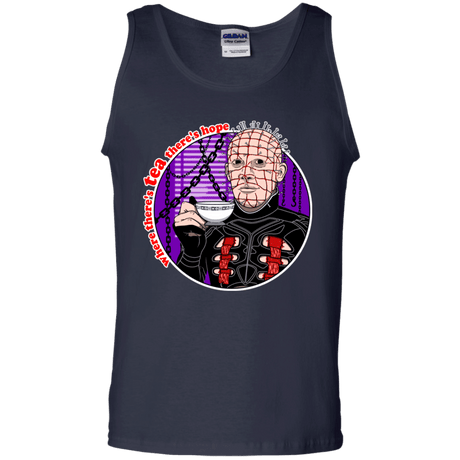 T-Shirts Navy / S Where There's Tea Men's Tank Top