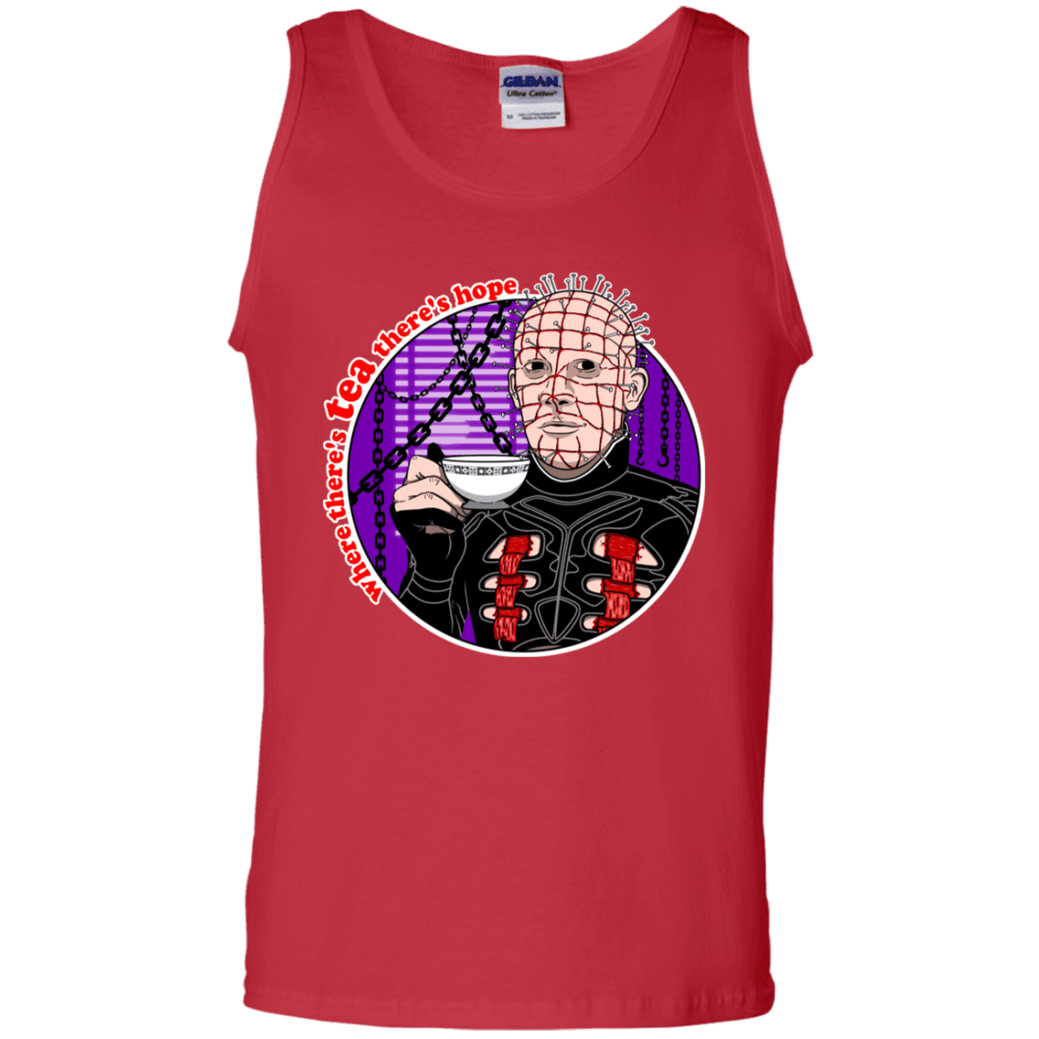 T-Shirts Red / S Where There's Tea Men's Tank Top