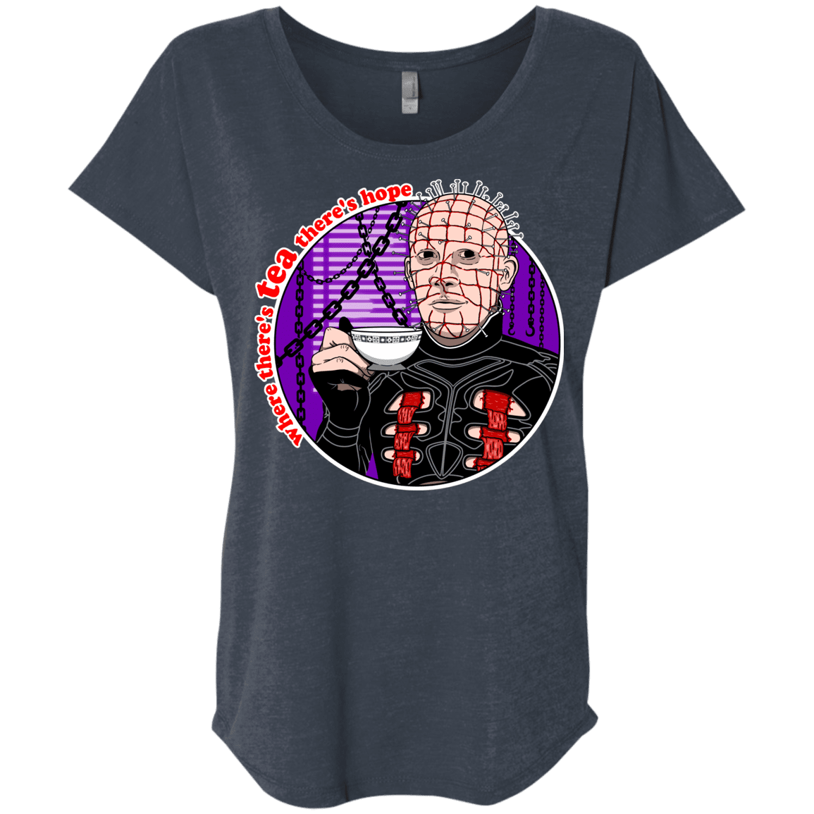 T-Shirts Vintage Navy / X-Small Where There's Tea Triblend Dolman Sleeve