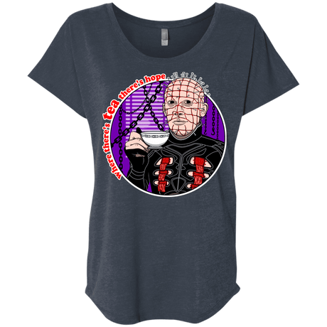 T-Shirts Vintage Navy / X-Small Where There's Tea Triblend Dolman Sleeve