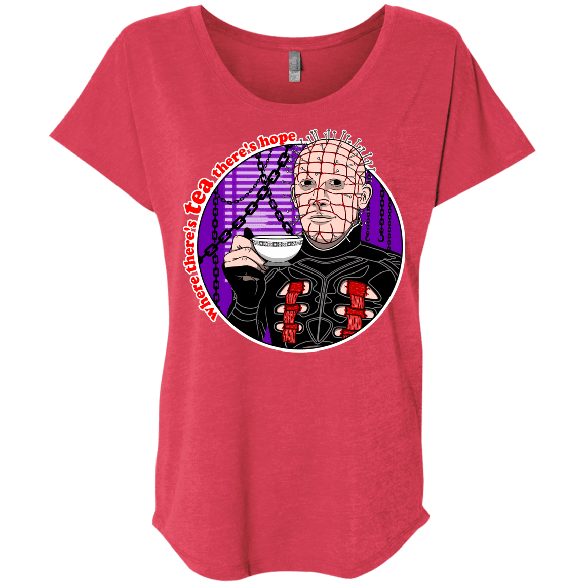 T-Shirts Vintage Red / X-Small Where There's Tea Triblend Dolman Sleeve