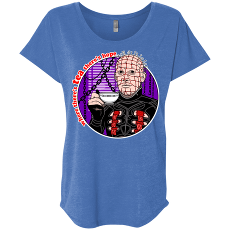 T-Shirts Vintage Royal / X-Small Where There's Tea Triblend Dolman Sleeve