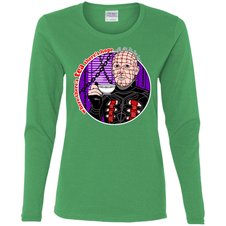 T-Shirts Irish Green / S Where There's Tea Women's Long Sleeve T-Shirt