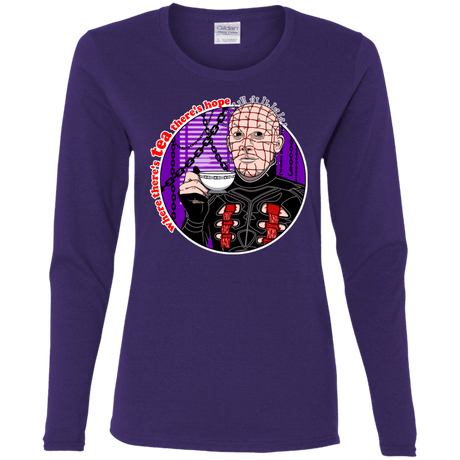 T-Shirts Purple / S Where There's Tea Women's Long Sleeve T-Shirt