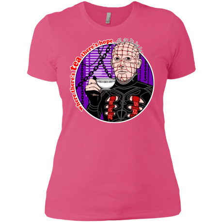 T-Shirts Hot Pink / X-Small Where There's Tea Women's Premium T-Shirt