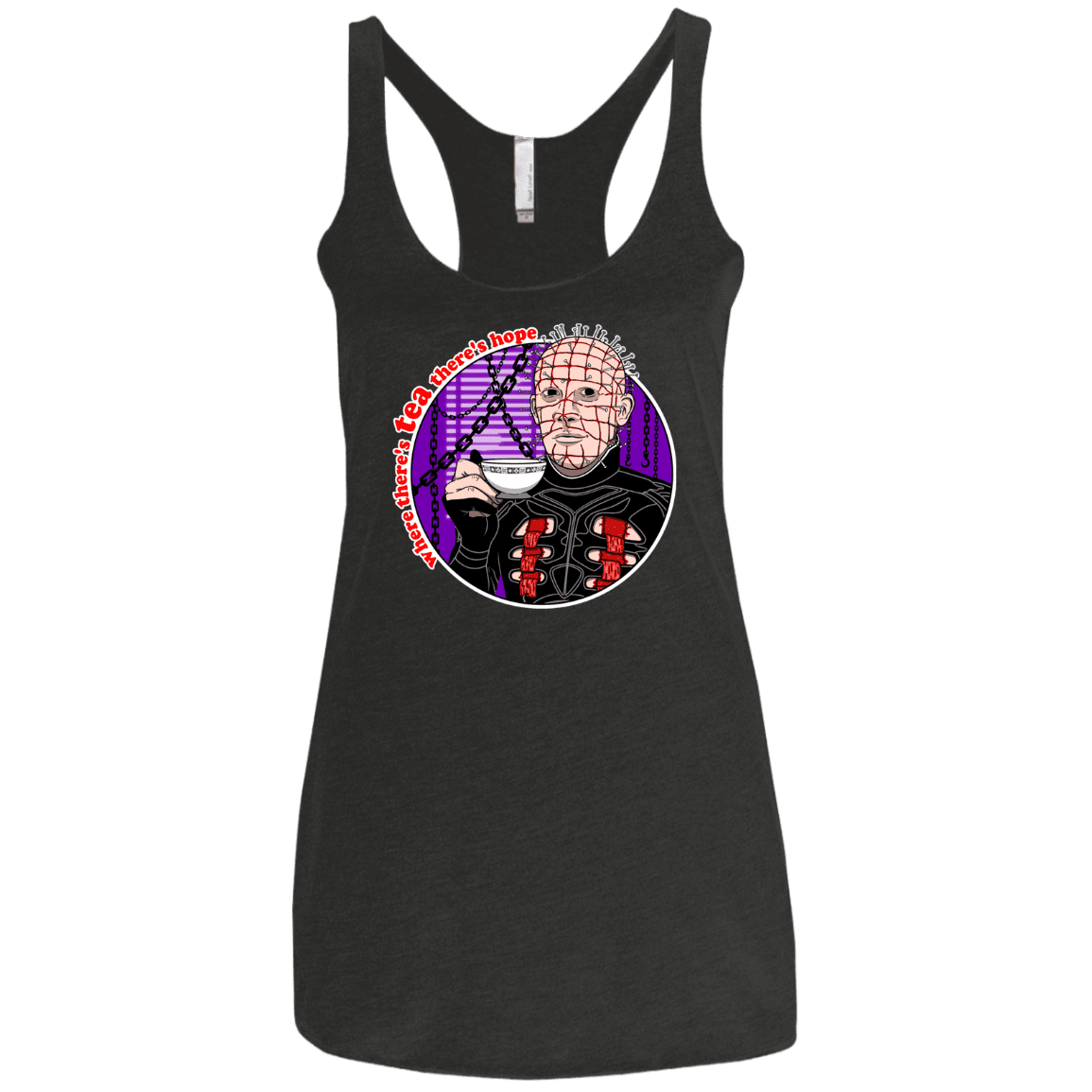T-Shirts Vintage Black / X-Small Where There's Tea Women's Triblend Racerback Tank
