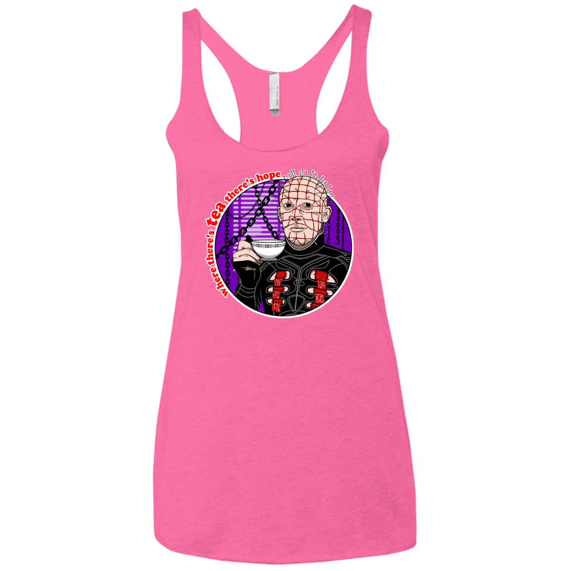 T-Shirts Vintage Pink / X-Small Where There's Tea Women's Triblend Racerback Tank