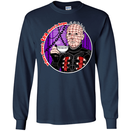 T-Shirts Navy / YS Where There's Tea Youth Long Sleeve T-Shirt