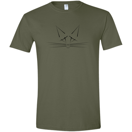 T-Shirts Military Green / S Whiskers Men's Semi-Fitted Softstyle