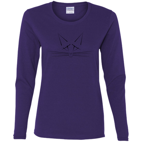 T-Shirts Purple / S Whiskers Women's Long Sleeve T-Shirt