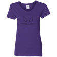 T-Shirts Purple / S Whiskers Women's V-Neck T-Shirt