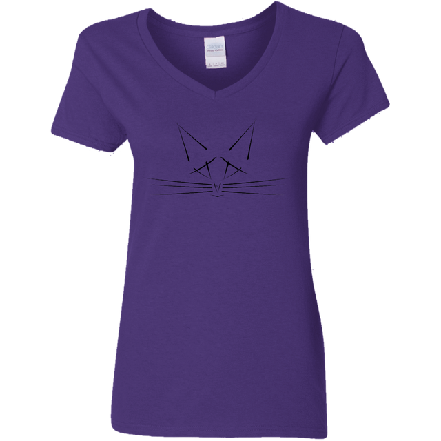 T-Shirts Purple / S Whiskers Women's V-Neck T-Shirt