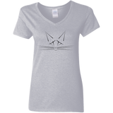 T-Shirts Sport Grey / S Whiskers Women's V-Neck T-Shirt