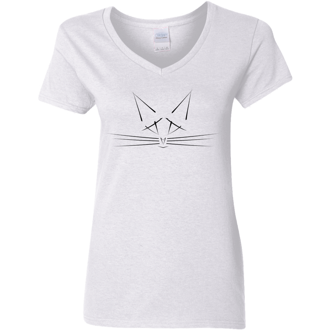 T-Shirts White / S Whiskers Women's V-Neck T-Shirt