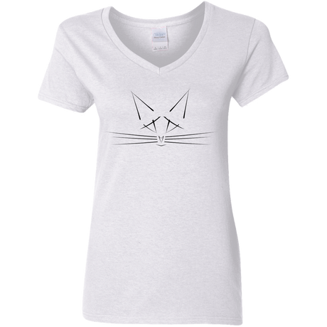 T-Shirts White / S Whiskers Women's V-Neck T-Shirt