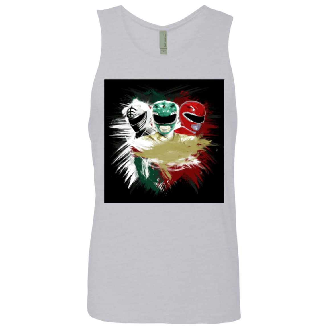 T-Shirts Heather Grey / Small White Green Red Men's Premium Tank Top