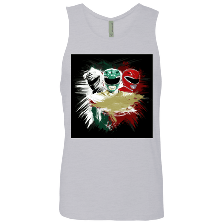 T-Shirts Heather Grey / Small White Green Red Men's Premium Tank Top