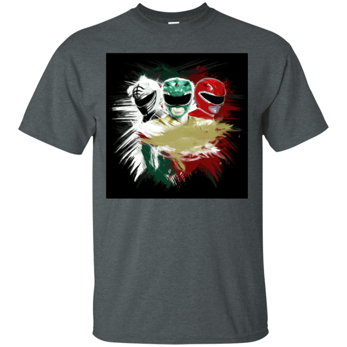 T-Shirts Dark Heather / Small White Green Red T-Shirt