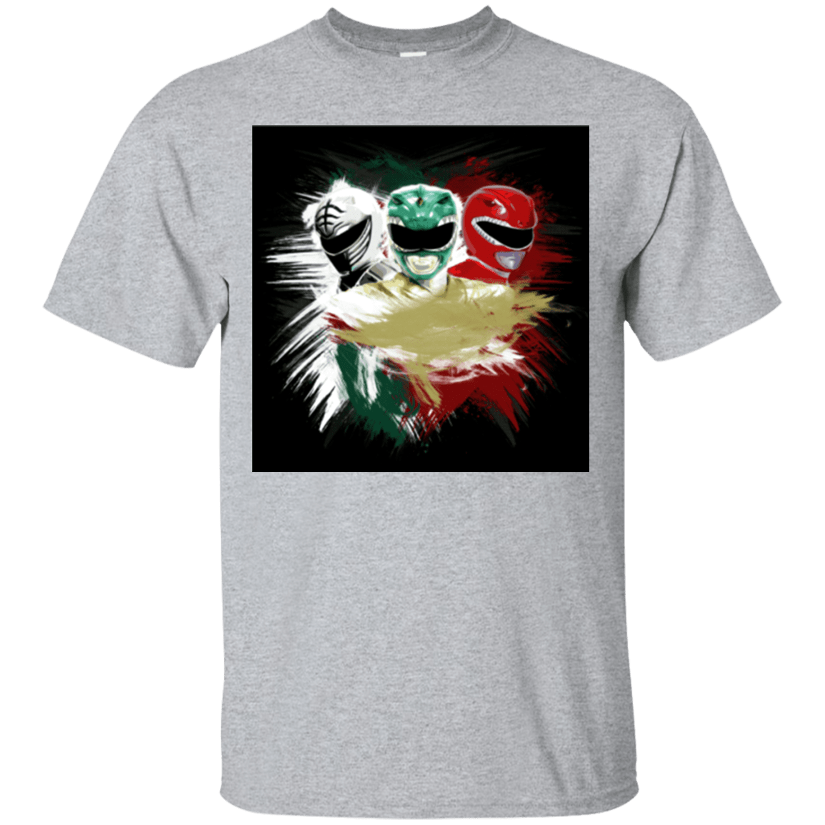 T-Shirts Sport Grey / Small White Green Red T-Shirt