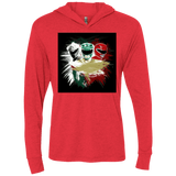 T-Shirts Vintage Red / X-Small White Green Red Triblend Long Sleeve Hoodie Tee