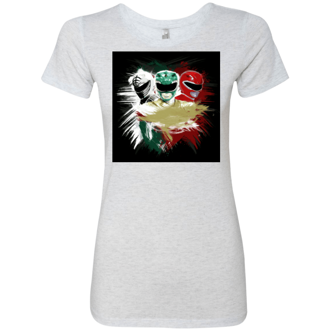 T-Shirts Heather White / Small White Green Red Women's Triblend T-Shirt