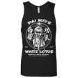T-Shirts Black / Small White Lotus Men's Premium Tank Top