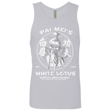 T-Shirts Heather Grey / Small White Lotus Men's Premium Tank Top